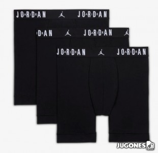 Jordan Men`s Flight Cotton Boxer Briefs (3-pack) In Blue